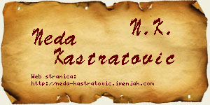Neda Kastratović vizit kartica